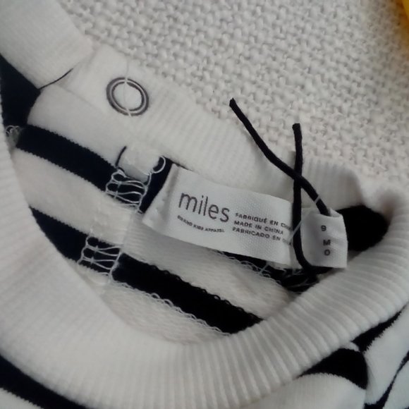 Miles BLACK & WHITE STRIPED CREW NECK SWEATER - Picture 4 of 7